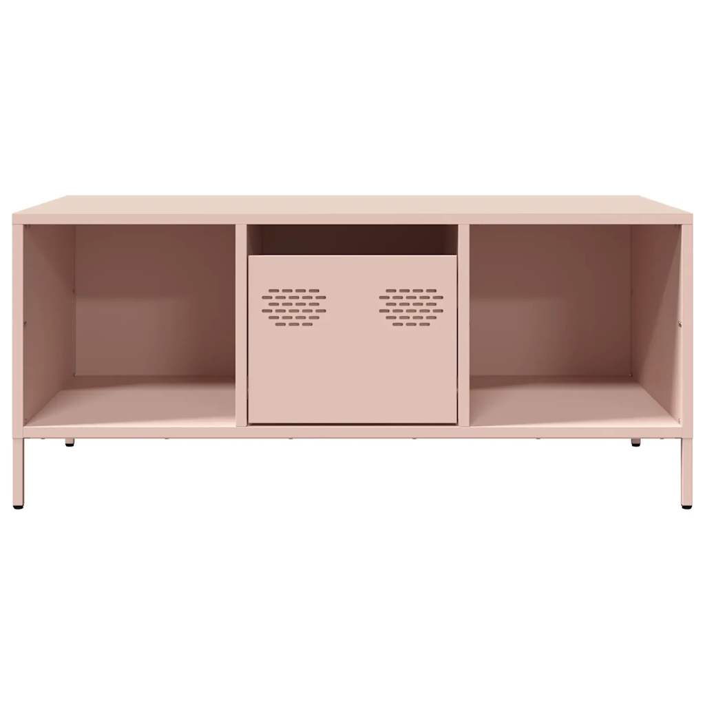 Coffee Table Pink 101,5x50x43,5 cm Cold-rolled Steel