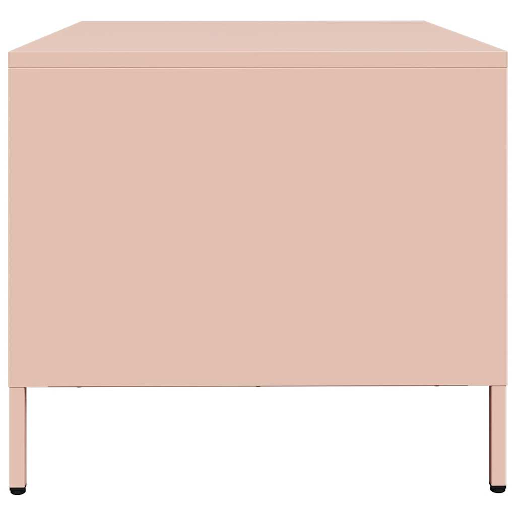 Coffee Table Pink 101,5x50x43,5 cm Cold-rolled Steel