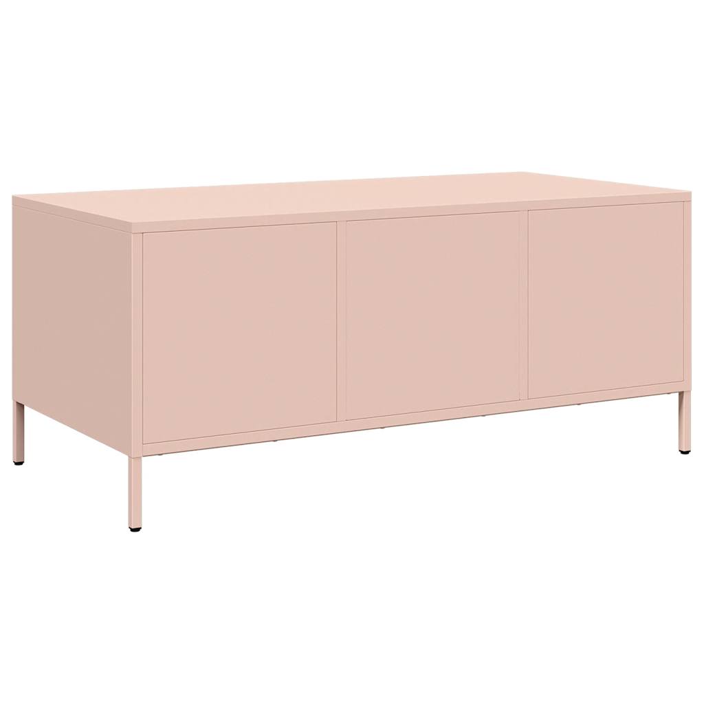 Coffee Table Pink 101,5x50x43,5 cm Cold-rolled Steel