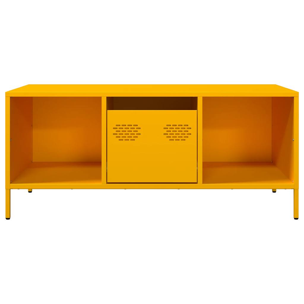 Coffee Table Mustard Yellow 101,5x50x43,5 cm Cold-rolled Steel
