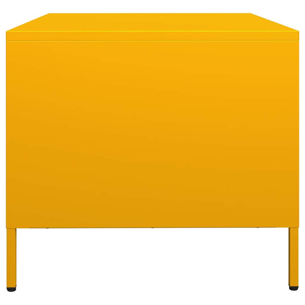 Coffee Table Mustard Yellow 101,5x50x43,5 cm Cold-rolled Steel