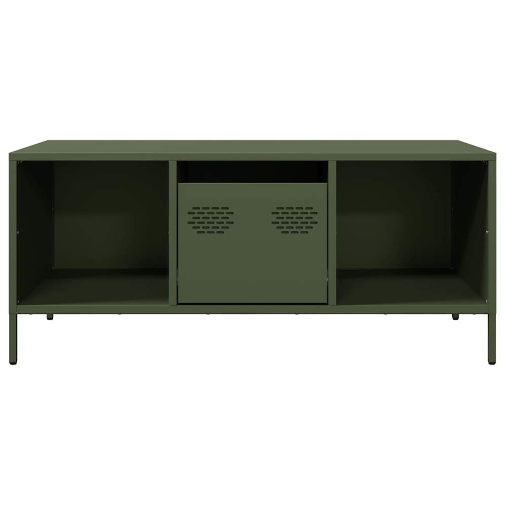 Coffee Table Olive Green 101,5x50x43,5 cm Cold-rolled Steel