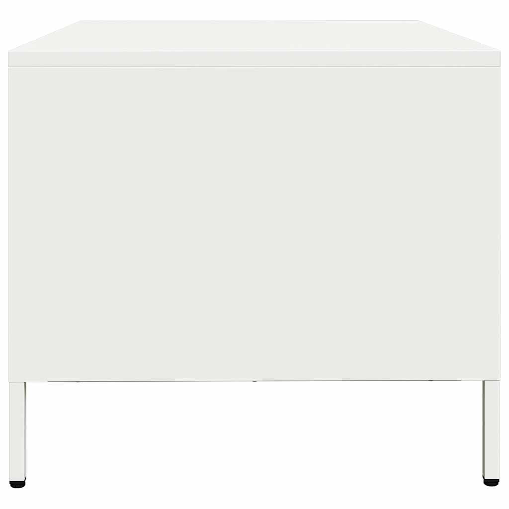 Coffee Table White 101,5x50x43,5 cm Cold-rolled Steel