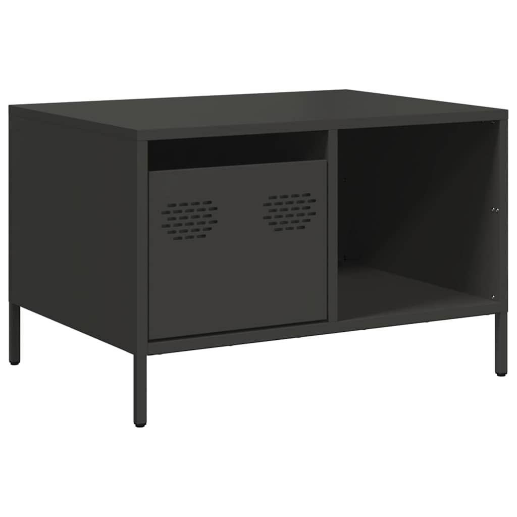 Coffee Table Black 68,5x50x43,5 cm Cold-rolled Steel