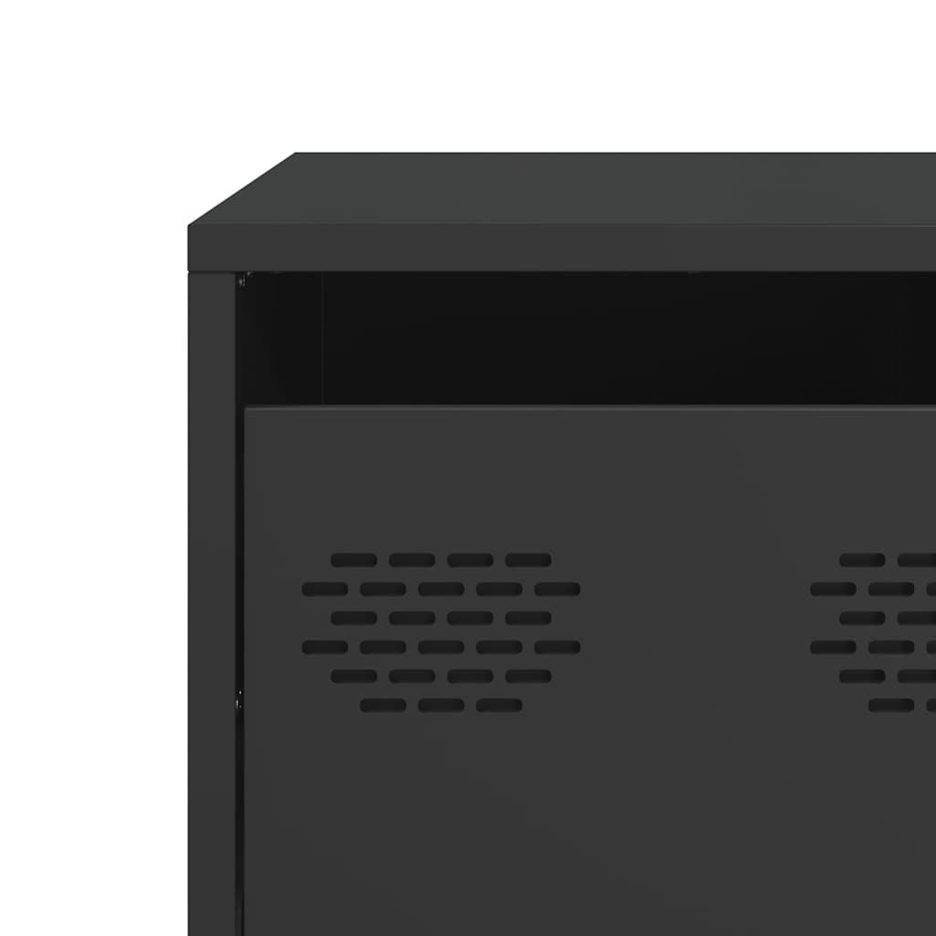 Coffee Table Black 68,5x50x43,5 cm Cold-rolled Steel
