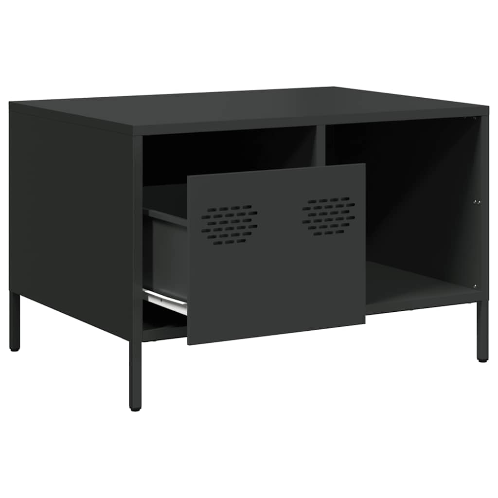 Coffee Table Black 68,5x50x43,5 cm Cold-rolled Steel