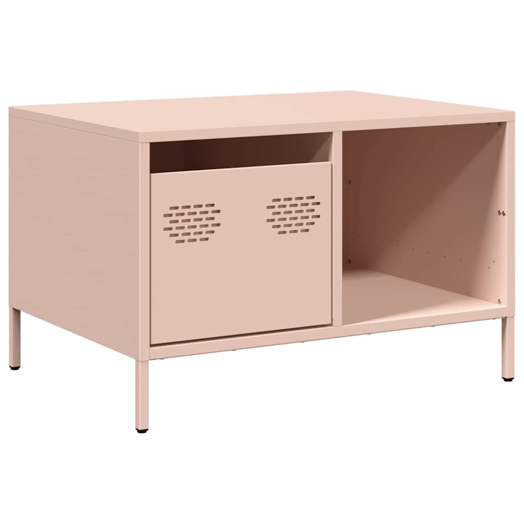Coffee Table Pink 68,5x50x43,5 cm Cold-rolled Steel