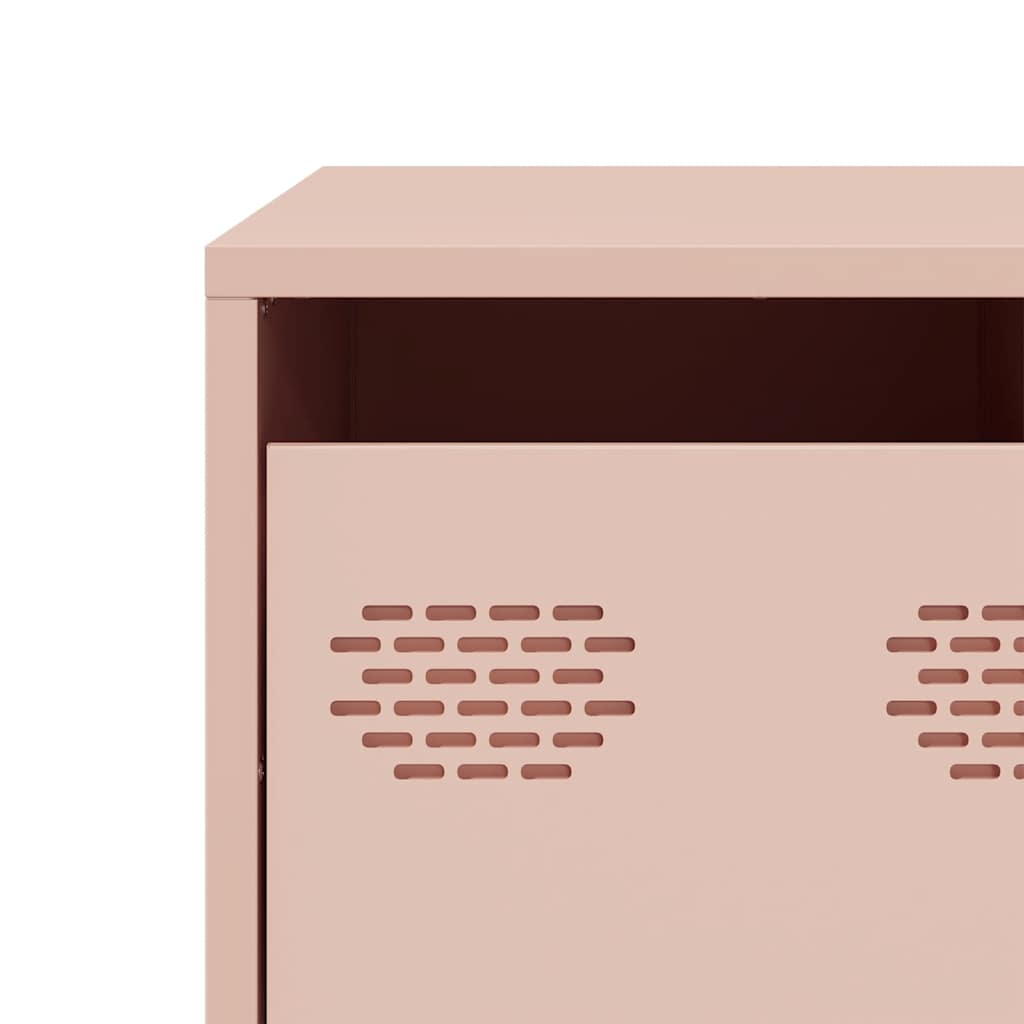 Coffee Table Pink 68,5x50x43,5 cm Cold-rolled Steel