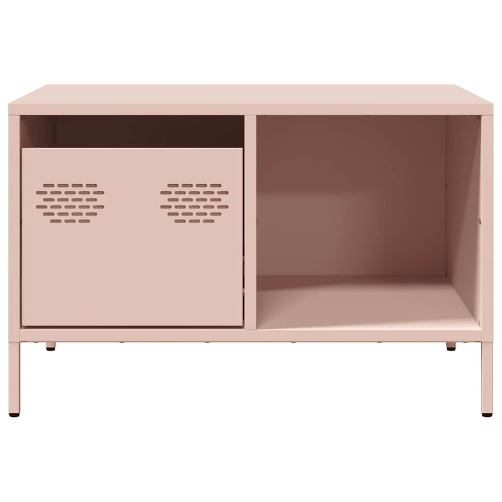 Coffee Table Pink 68,5x50x43,5 cm Cold-rolled Steel