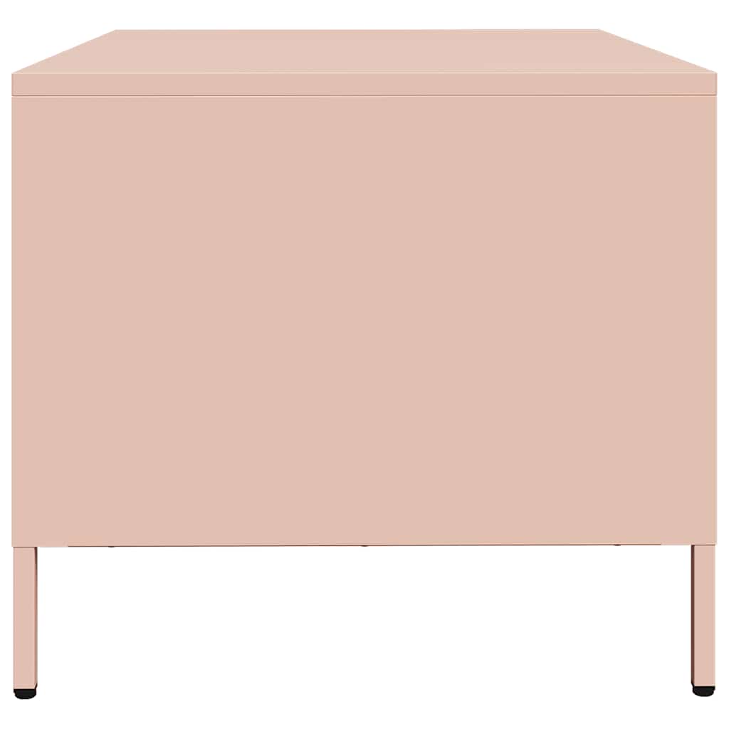 Coffee Table Pink 68,5x50x43,5 cm Cold-rolled Steel
