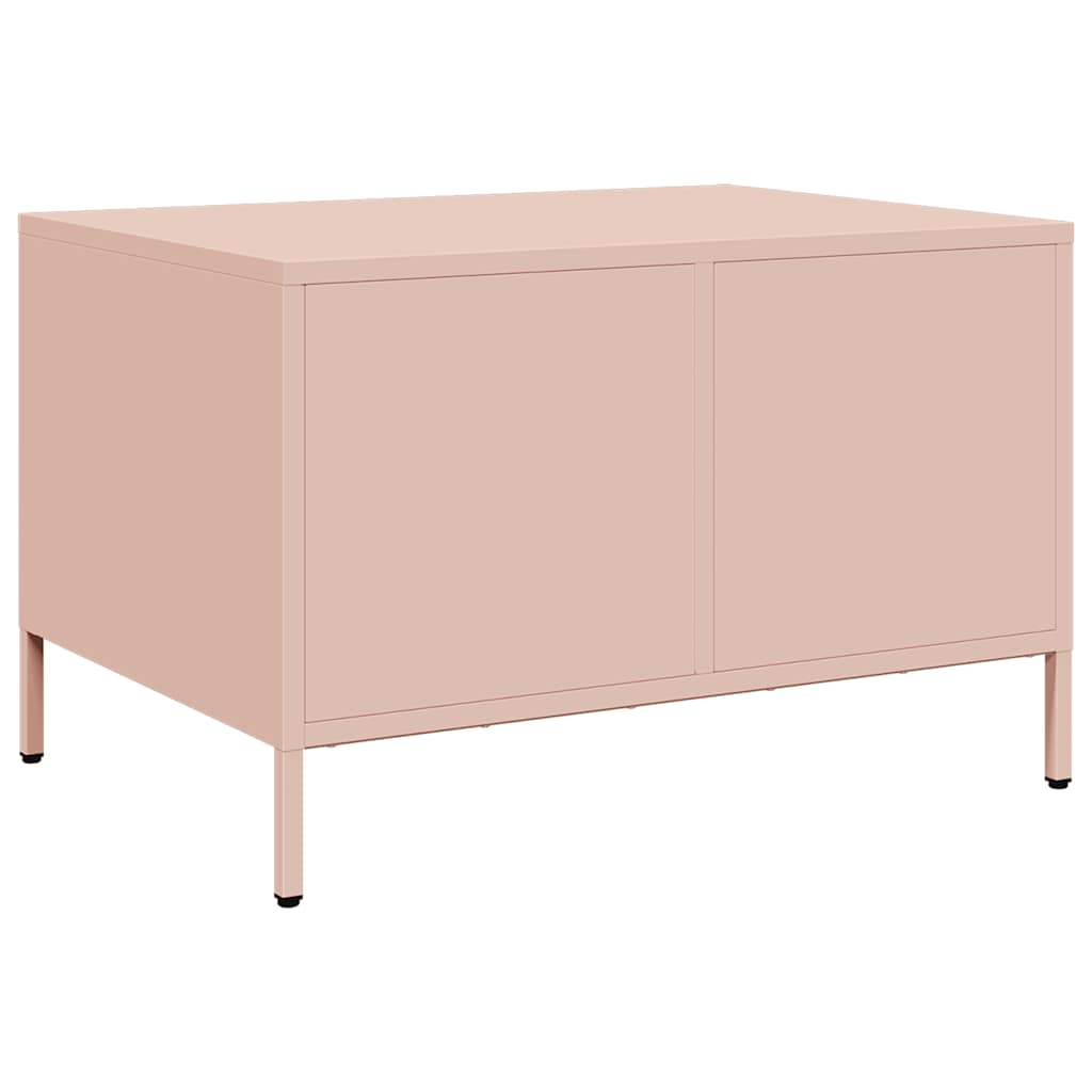 Coffee Table Pink 68,5x50x43,5 cm Cold-rolled Steel