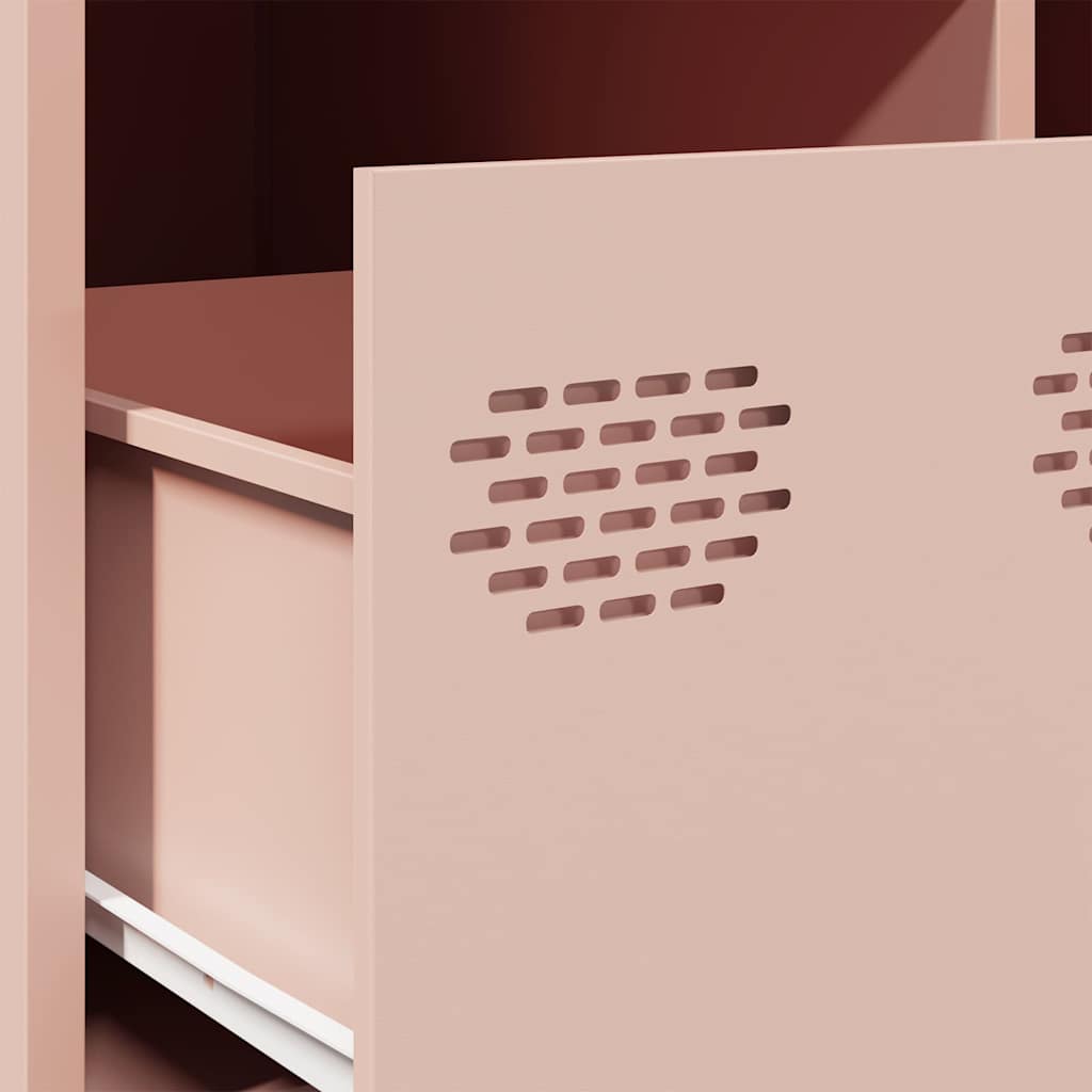 Coffee Table Pink 68,5x50x43,5 cm Cold-rolled Steel