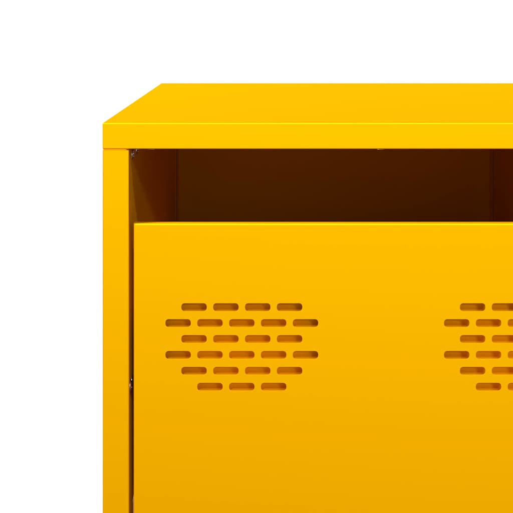 Coffee Table Mustard Yellow 68,5x50x43,5 cm Cold-rolled Steel