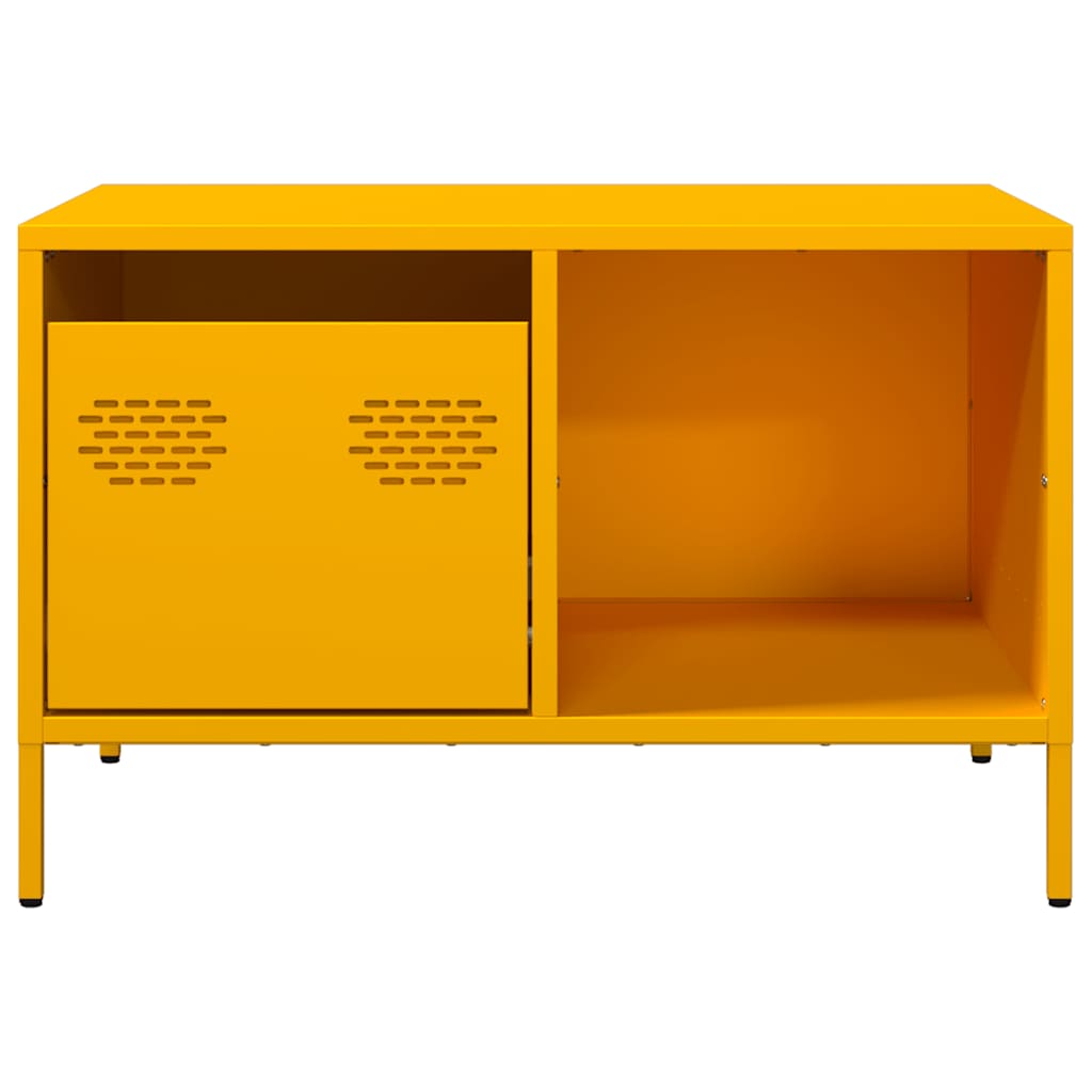 Coffee Table Mustard Yellow 68,5x50x43,5 cm Cold-rolled Steel