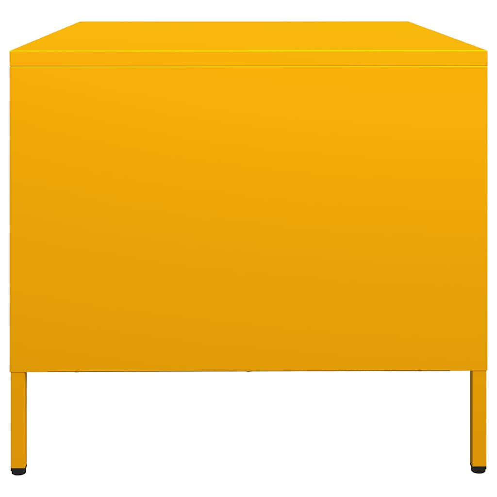 Coffee Table Mustard Yellow 68,5x50x43,5 cm Cold-rolled Steel
