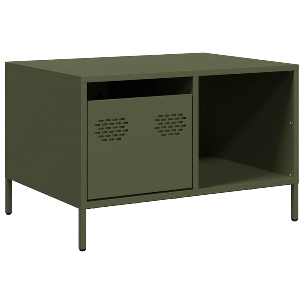 Coffee Table Olive Green 68,5x50x43,5 cm Cold-rolled Steel