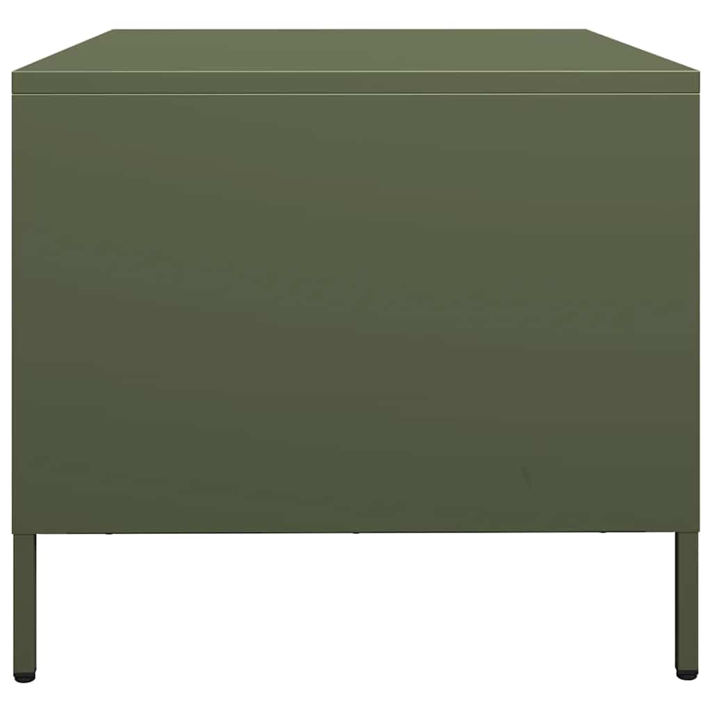 Coffee Table Olive Green 68,5x50x43,5 cm Cold-rolled Steel