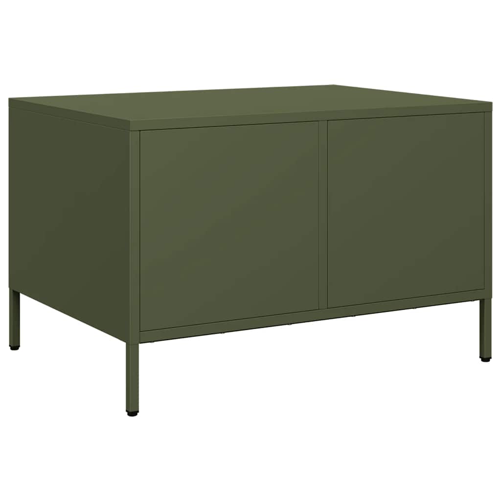 Coffee Table Olive Green 68,5x50x43,5 cm Cold-rolled Steel