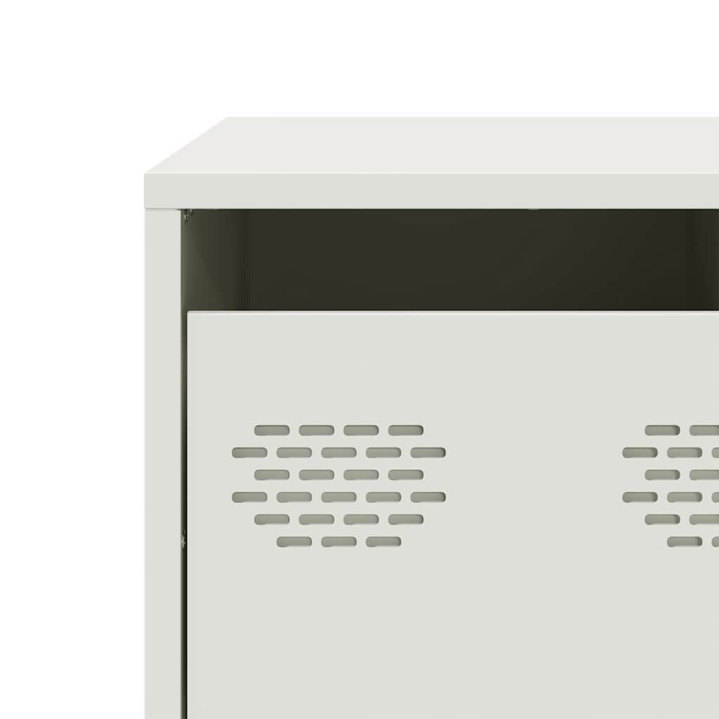Coffee Table White 68,5x50x43,5 cm Cold-rolled Steel