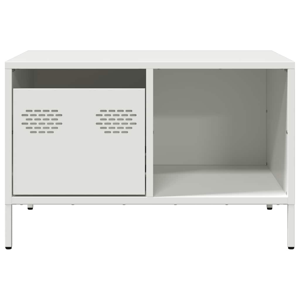 Coffee Table White 68,5x50x43,5 cm Cold-rolled Steel