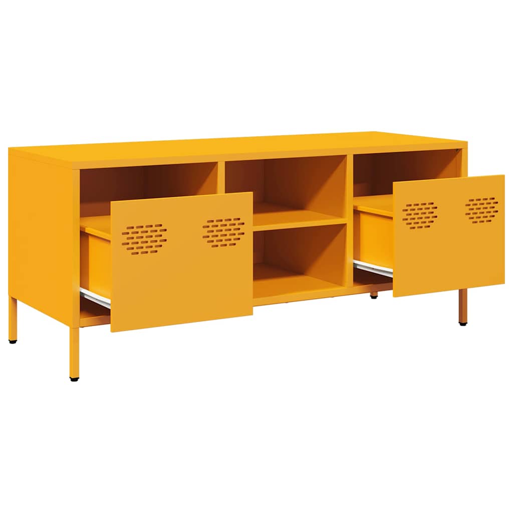 TV Cabinet Mustard Yellow 101,5x39x43,5 cm Cold-rolled Steel