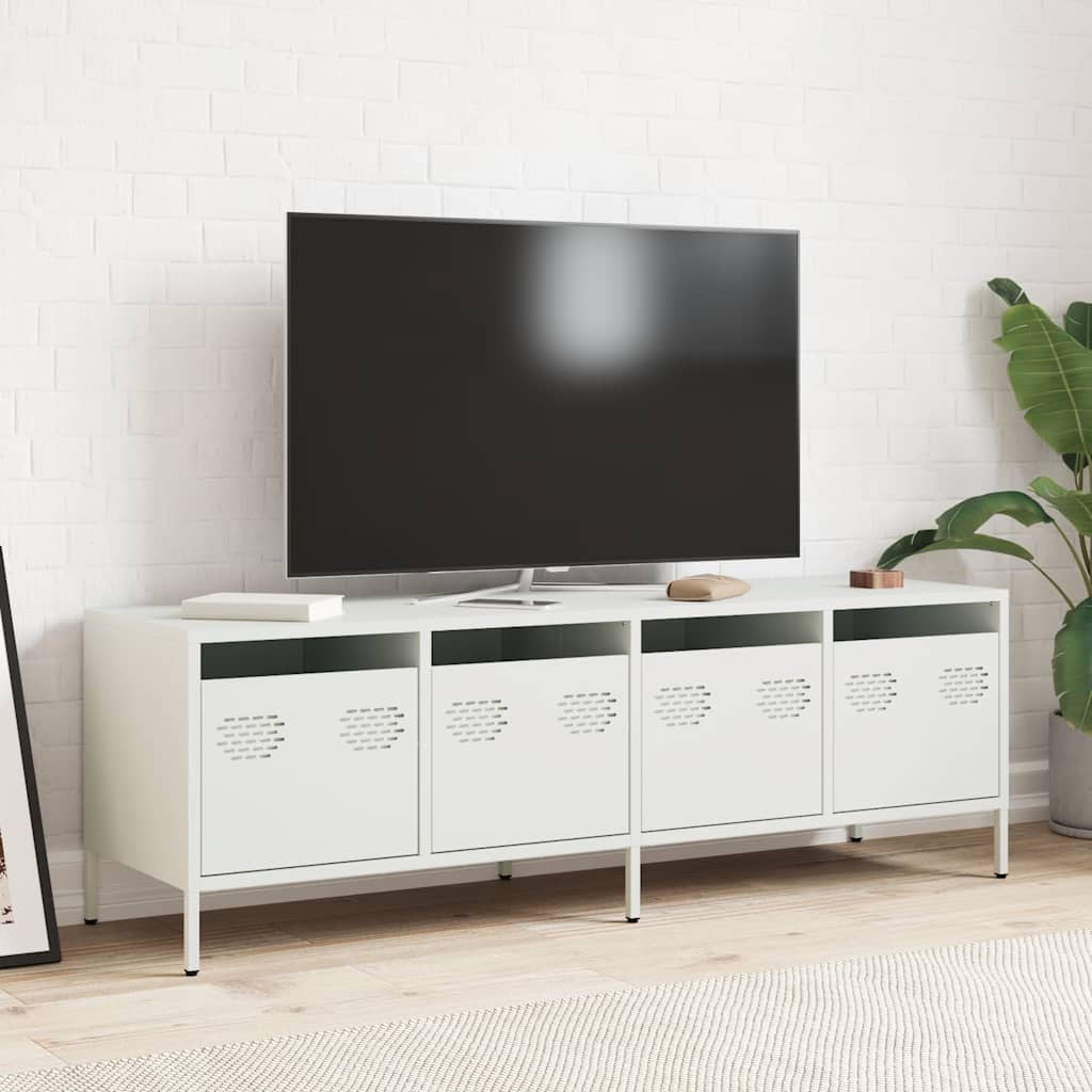 TV Cabinet White 135x39x43,5 cm Cold-rolled Steel