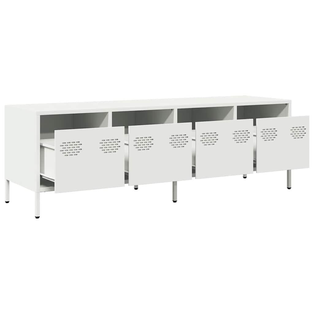 TV Cabinet White 135x39x43,5 cm Cold-rolled Steel