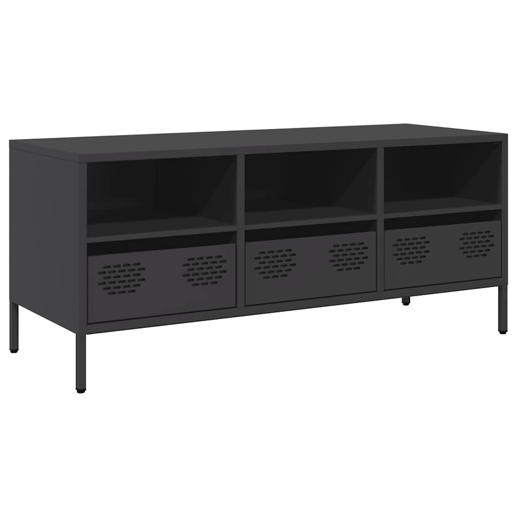 TV Cabinet Black 101,5x39x43,5 cm Cold-rolled Steel
