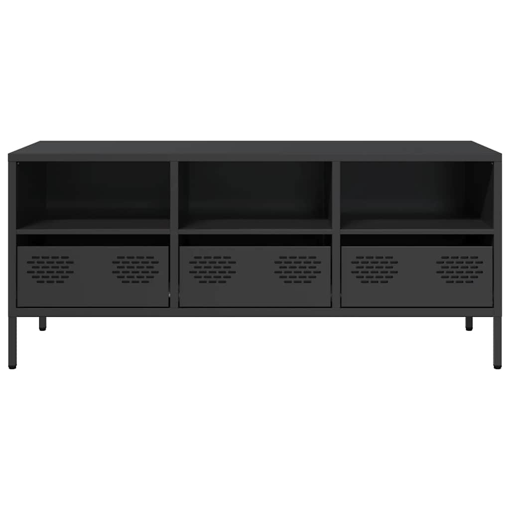 TV Cabinet Black 101,5x39x43,5 cm Cold-rolled Steel