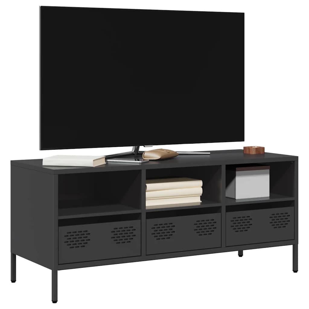 TV Cabinet Black 101,5x39x43,5 cm Cold-rolled Steel