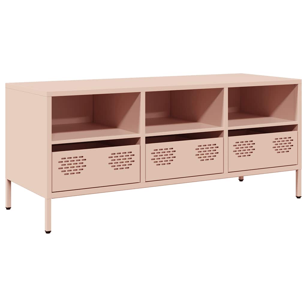 TV Cabinet Pink 101.5x39x43.5 cm Cold-rolled Steel