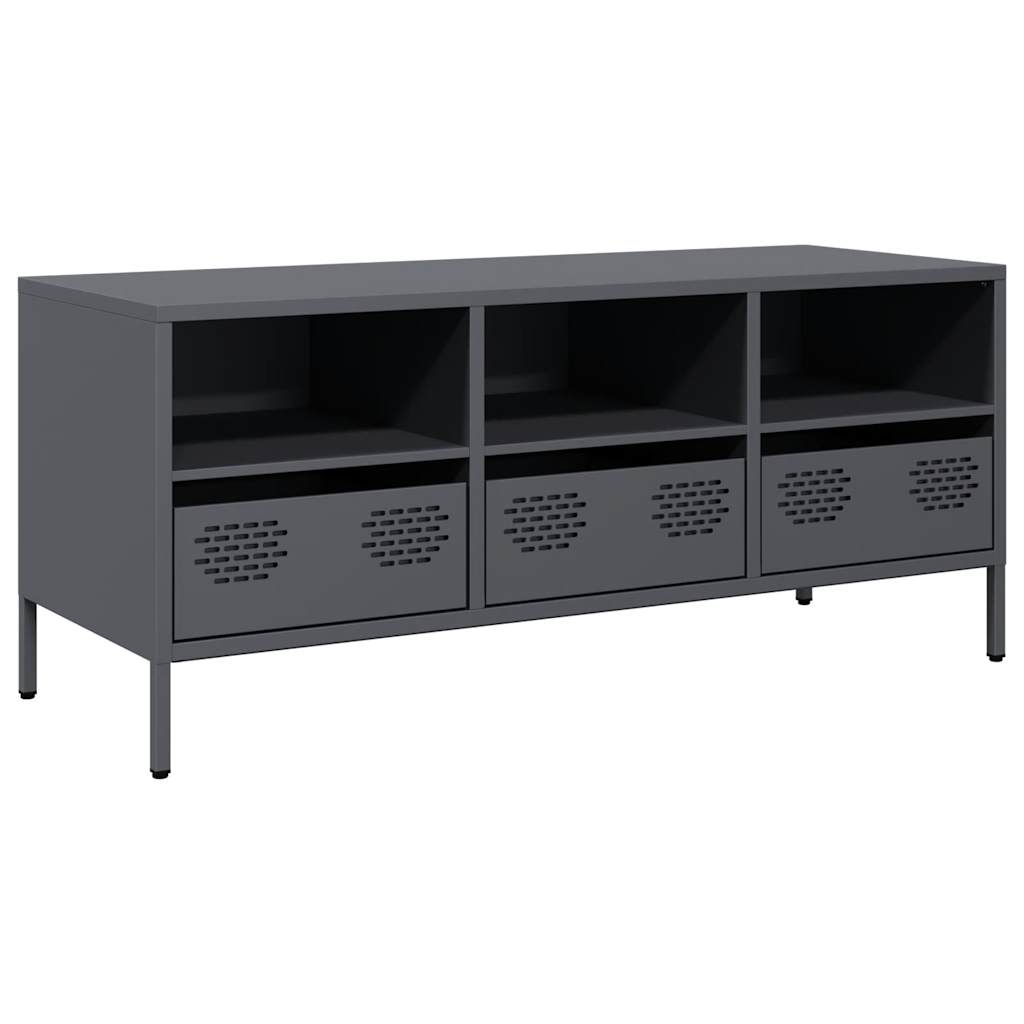 TV Cabinet Anthracite 101,5x39x43,5 cm Cold-rolled Steel