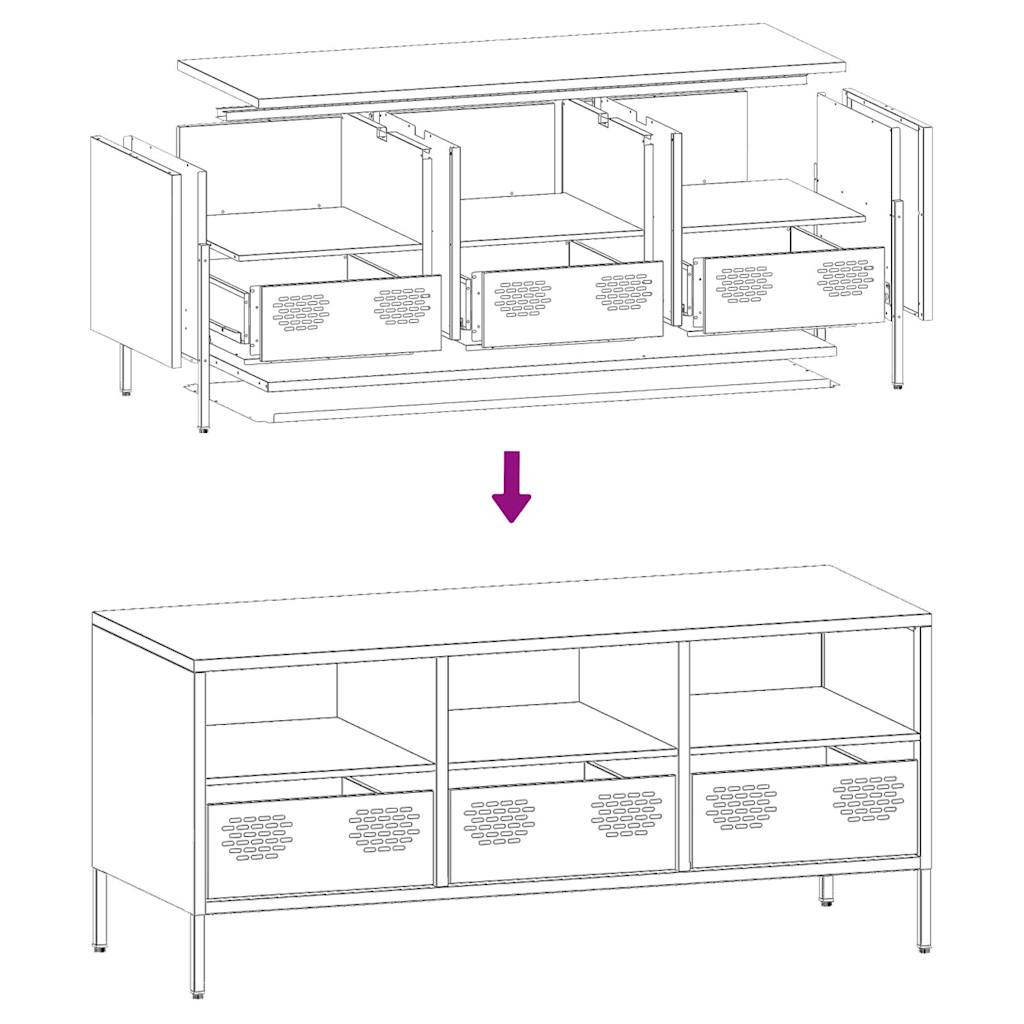 TV Cabinet Anthracite 101.5x39x43.5 cm Cold-rolled Steel