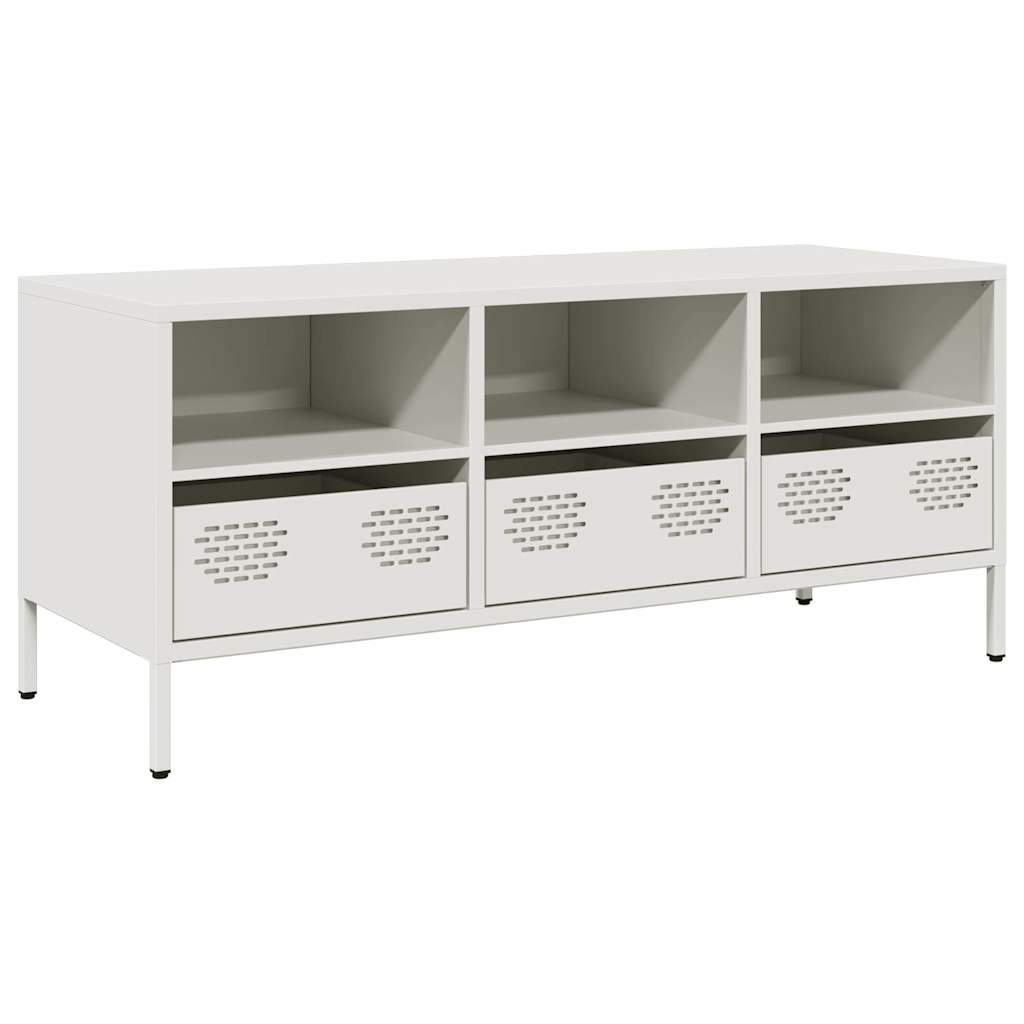 TV Cabinet White 101,5x39x43,5 cm Cold-rolled Steel