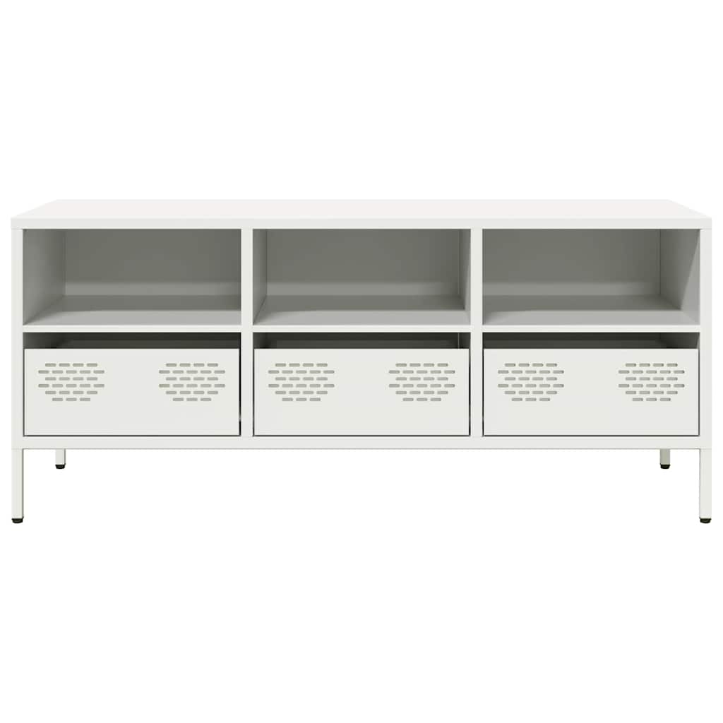TV Cabinet White 101,5x39x43,5 cm Cold-rolled Steel