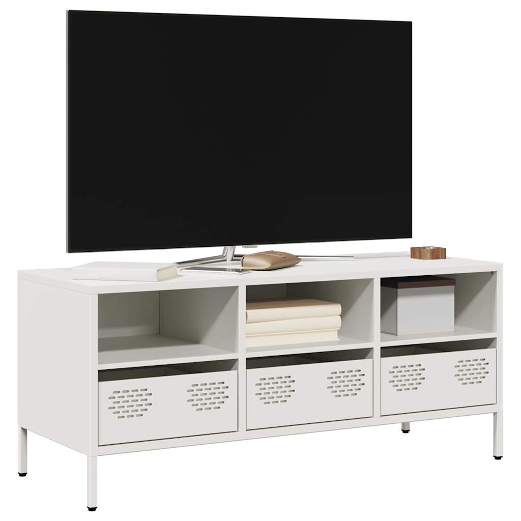 TV Cabinet White 101,5x39x43,5 cm Cold-rolled Steel
