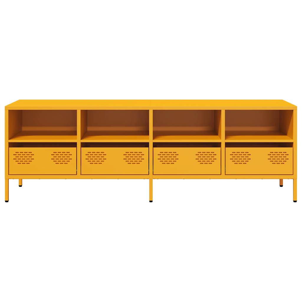 TV Cabinet Mustard Yellow 135x39x43,5 cm Cold-rolled Steel