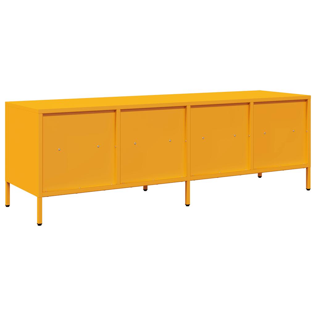 TV Cabinet Mustard Yellow 135x39x43,5 cm Cold-rolled Steel