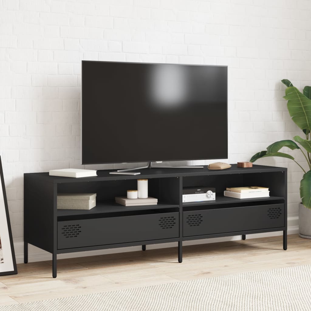 TV Cabinet Black 135x39x43,5 cm Cold-rolled Steel