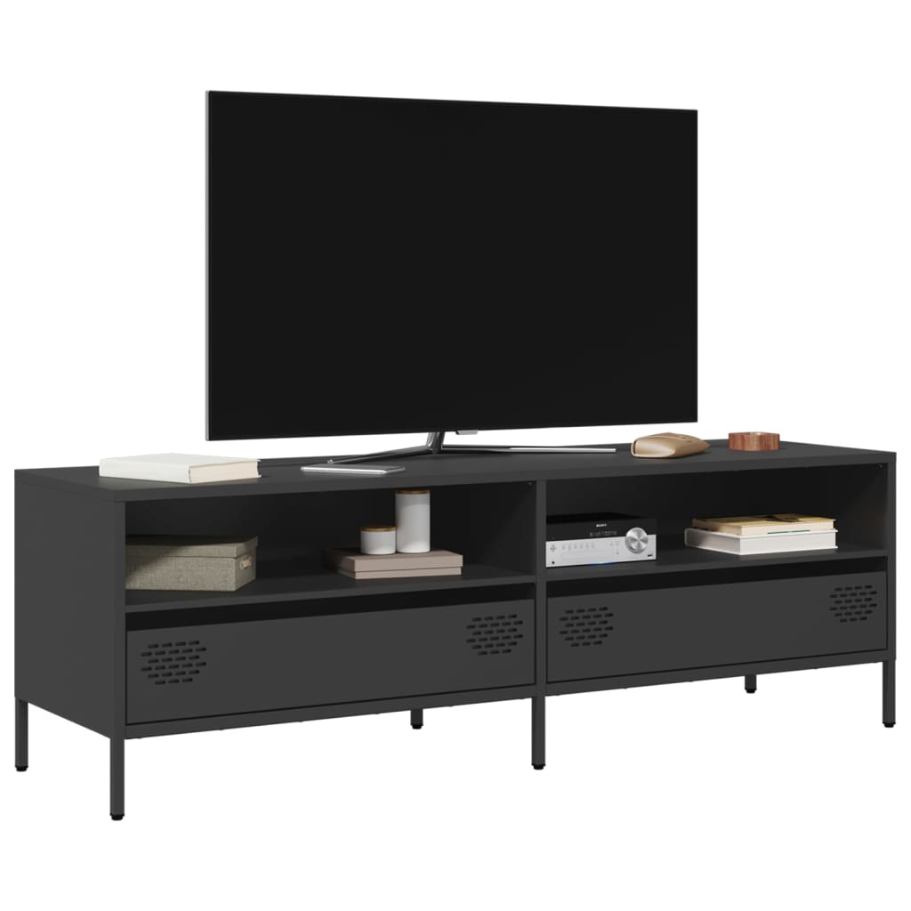 TV Cabinet Black 135x39x43,5 cm Cold-rolled Steel