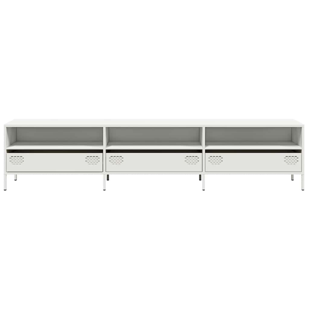 TV Cabinet White 202x39x43,5 cm Cold-rolled Steel