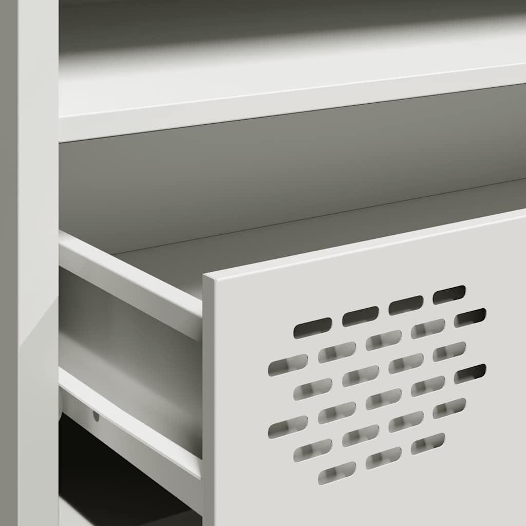 TV Cabinet White 202x39x43,5 cm Cold-rolled Steel