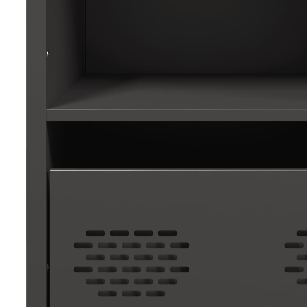 Highboard Black 68x39x103.5 cm Steel