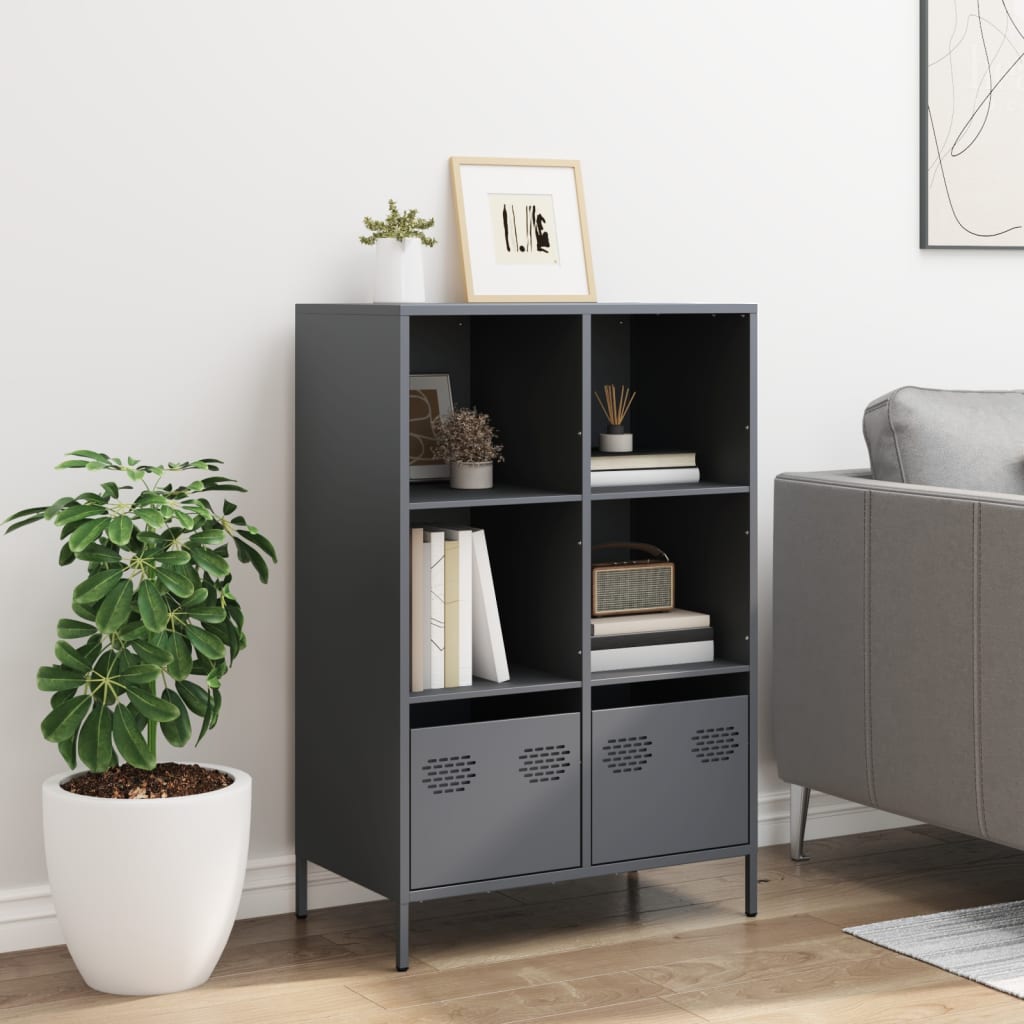 Highboard Anthracite 68x39x103.5 cm Steel