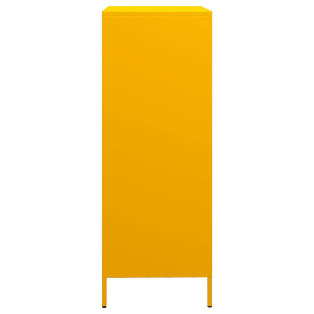 Highboard Mustard Yellow 68x39x103.5 cm Steel