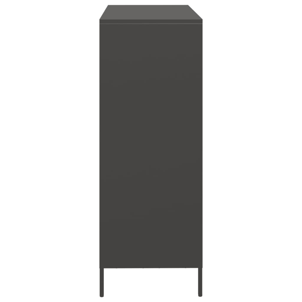 Highboard Black 101.5x39x103.5 cm Steel