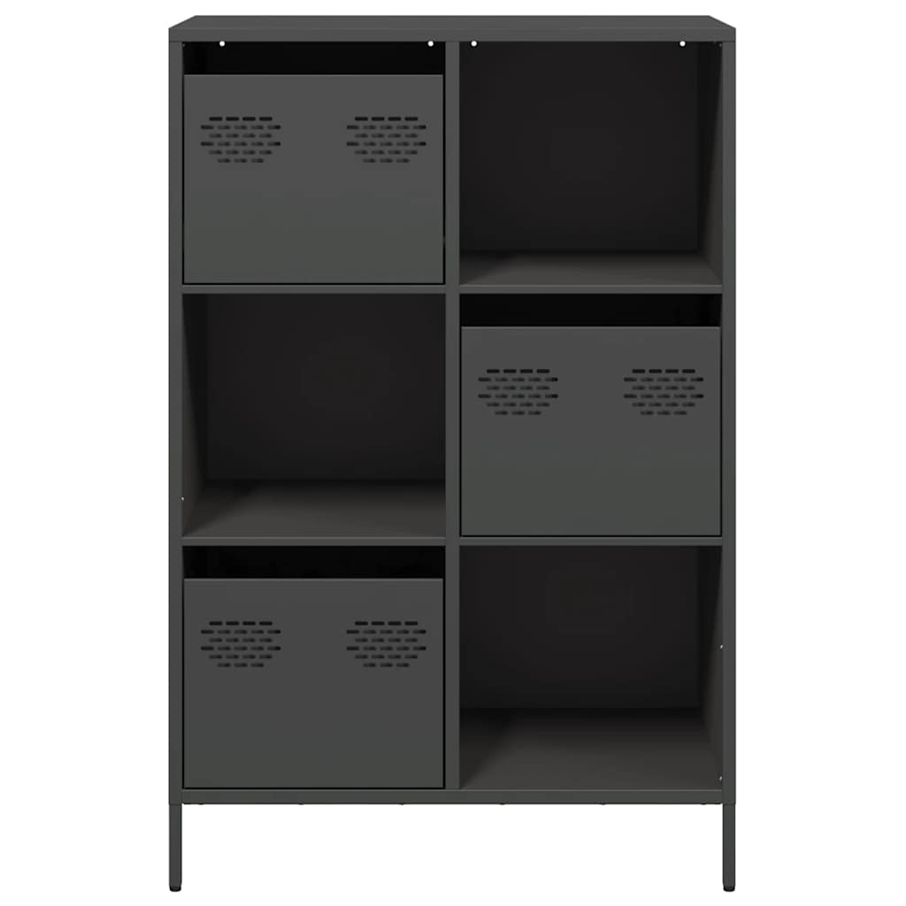 Highboard Black 68x39x103,5 cm Steel