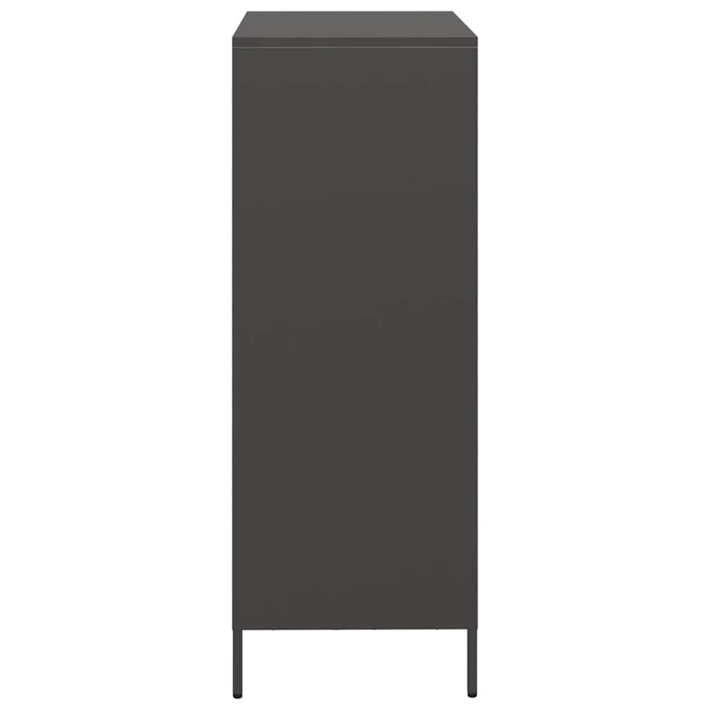 Highboard Black 68x39x103,5 cm Steel