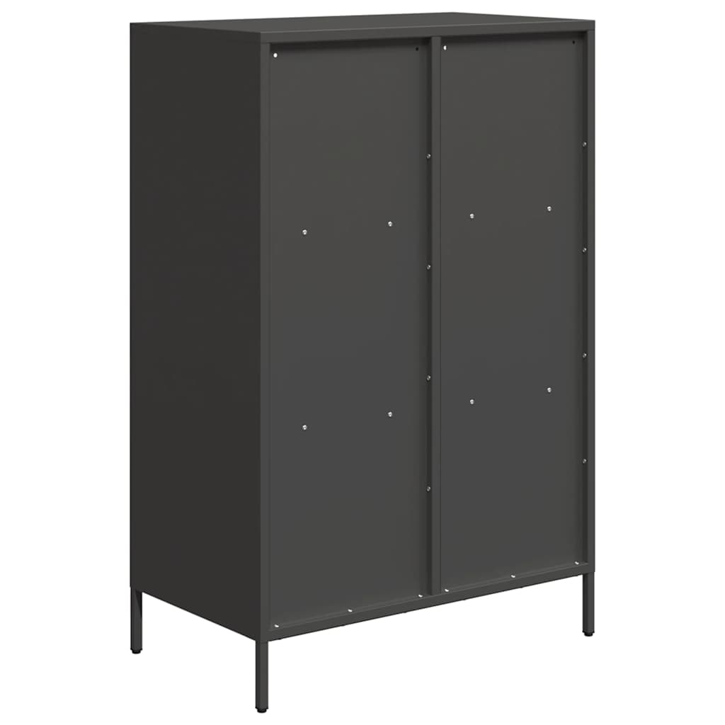 Highboard Black 68x39x103,5 cm Steel