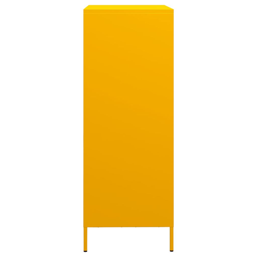 Highboard Mustard Yellow 68x39x103,5 cm Steel